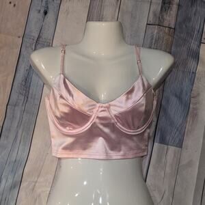 Adika  Satin Bustier Crop Top Size L
